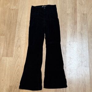 Free People Black Flare Corduroy Jeans